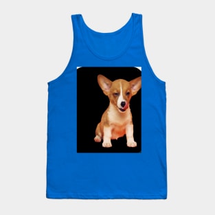 dog on the black background Tank Top